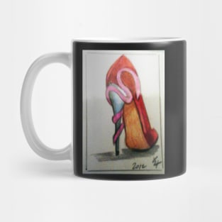 Red Stiletto with jeweled snake Mug